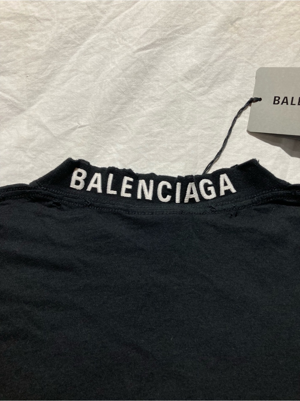 Balenciaga Embroidered neck logo Unisex Jersey, Size Medium, NWT!